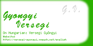 gyongyi versegi business card