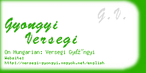 gyongyi versegi business card